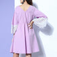 InWeave Women's Mauve Lacy Short Dress - Swadesiicart