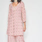 NOZ2TOZ Floral Printed Knee Length V Neck Co-ords Set - Swadesiicart