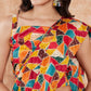 InWeave Women's Multi Color Trangle Skirt Saree - Swadesiicart