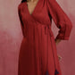 trueBrowns Maroon Modal Angrakha Kurta Set | Swadesiicart
