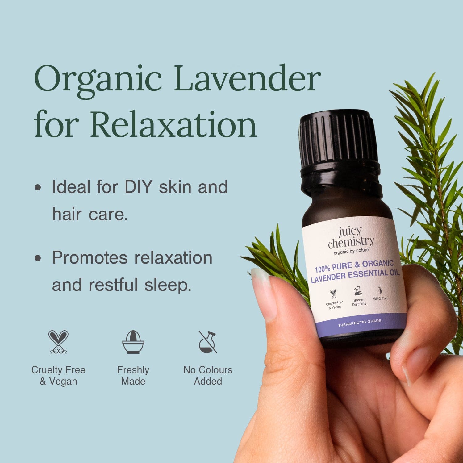 100% Pure & Organic Lavender Essential Oil