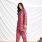 BulBul Dharvi Chanderi Fuschia Co-Ord Set - Swadesiicart