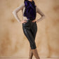 InWeave Women's Purple Black Faux Fur Neck Warmer - Swadesiicart