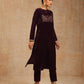 trueBrowns Wine Velvet Pant | Swadesiicart