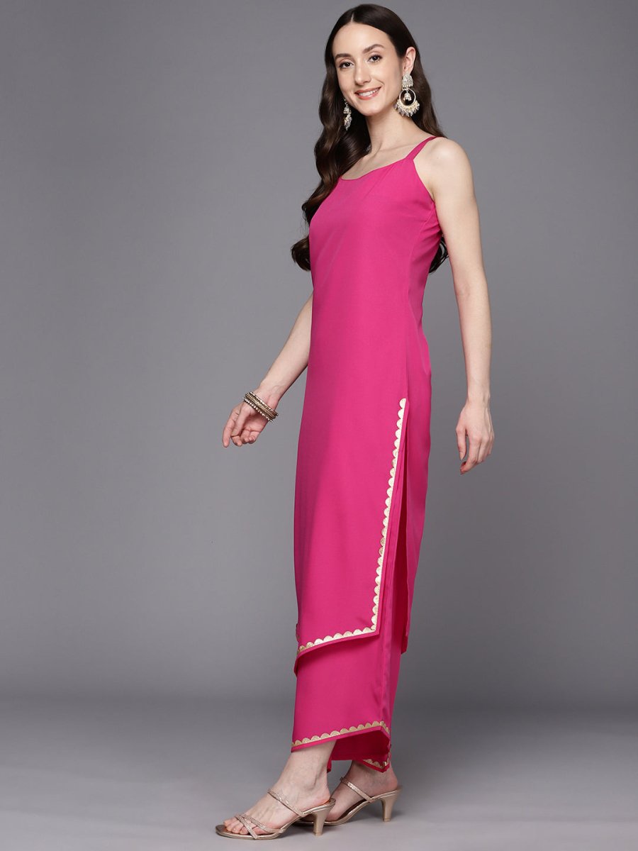 Ahalyaa Gotta Patti Kurta With Palazzos & Dupatta | Swadesiicart
