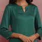 trueBrowns Green Straight Kurta Co-ord Set - Swadesiicart