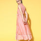 Ahalyaa Belted Tiered Empire Ethnic Dress | Swadesiicart