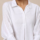 trueBrowns Cotton White Weave Collar Kurta Pant Set | Relove | Swadesiicart