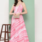 Ahalyaa Printed Ethnic Crop Top with Skirt - Swadesiicart