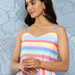 Ahalyaa Striped Crepe Maxi Ethnic Dress | Swadesiicart