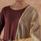 InWeave Women's Brown Gota Work Anarkali Kurta Set W Dupatta - Swadesiicart