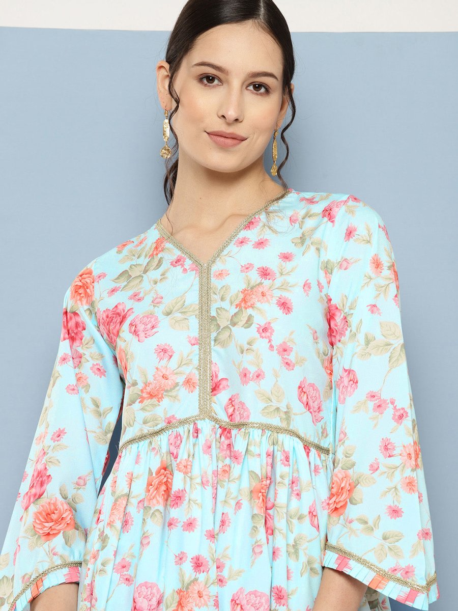 Ahalyaa Printed Ethnic Co-Ords - Swadesiicart