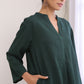 trueBrowns Dark Green Dobby Relaxed Fit Co-Ord Set - Swadesiicart