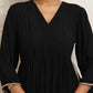 trueBrowns Black Crinkle Anarkali Flared Kurta Set | Swadesiicart