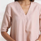 trueBrowns Light Pink Slub Kurta Set | Swadesiicart