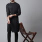 Even Apparels Black Sherwani Kurta With Asymetrical Cut | Swadesiicart