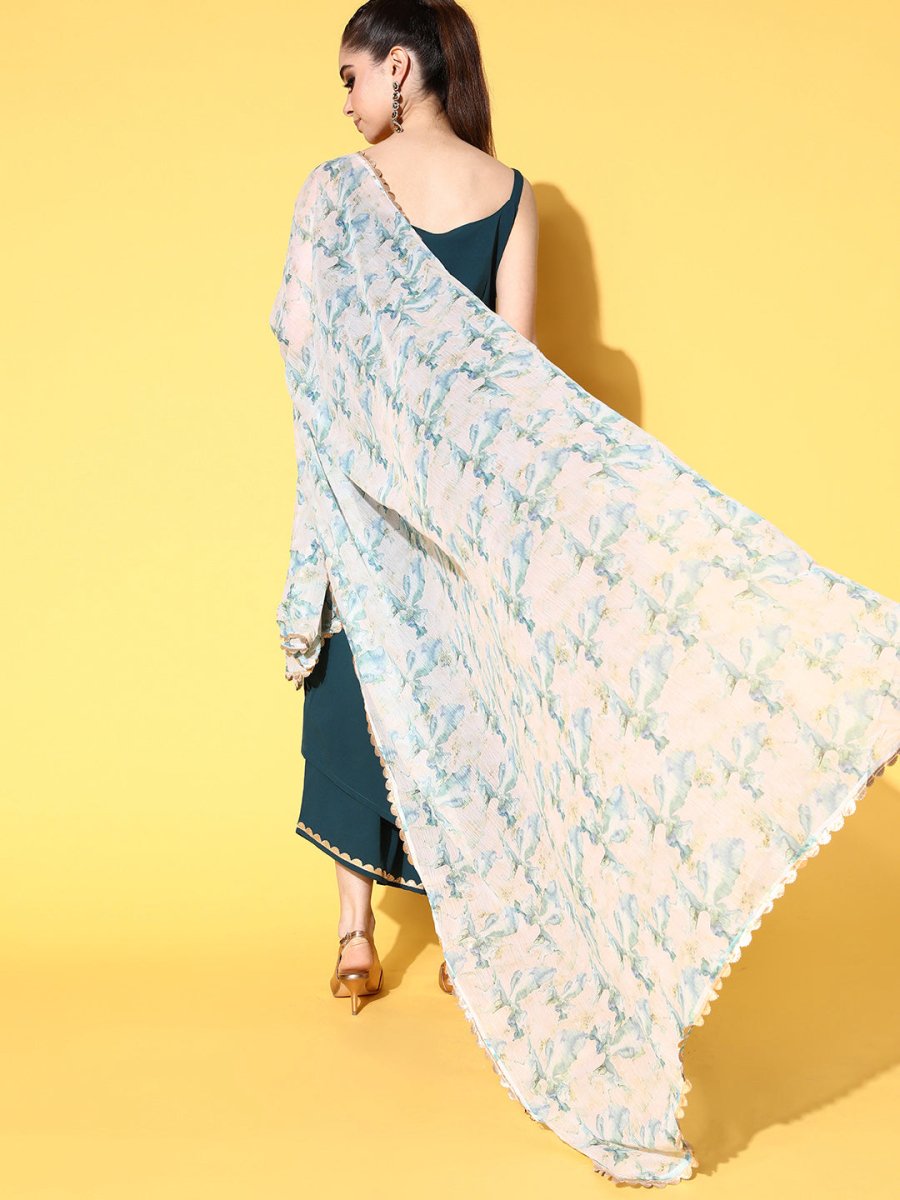 Ahalyaa Women Gotta Patti Kurta with Palazzos & With Dupatta | Swadesiicart