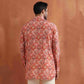 trueBrowns Men's Beige Printed Short Kurta | Swadesiicart