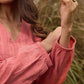 trueBrowns Coral Cotton Dobby Relaxed Co-ord Set - Swadesiicart