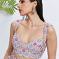 House of Panchhi Burgundy Pure Georgette Sequins And Thread Embroidery Lehenga Choli & Dupatta | Swadesiicart