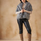 InWeave Women's Light Grey Fur Cape - Swadesiicart