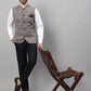 Even Apparels Men's Beige Pure Wool Nehru Jacket | Swadesiicart