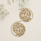 trueBrowns Brass Circular Swirl Earrings - Swadesiicart