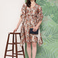 InWeave Women's Elegant Bird Print Kaftaan - Swadesiicart