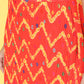 InWeave Women's Orange Bandhej Pleated Skirt - Swadesiicart