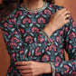 trueBrowns Black Floral Print Co-ord Set - Swadesiicart