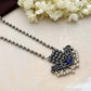 trueBrowns Silver Tone Blue Stone Pendant Chain | Swadesiicart