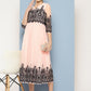Ahalyaa Ethnic Motifs Printed Midi Empire Dress | Swadesiicart