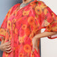 InWeave Women's Peach Cr Strappy Set With Peach Yellow Floral Cape - Swadesiicart