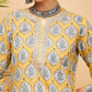 InWeave Women's Sunset Boota Print Gota Straight Kurta - Swadesiicart