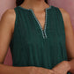 trueBrowns Dark Green Cotton Dobby Kurta Co-ord set - Swadesiicart