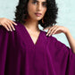 trueBrowns Wine Velvet Kaftan Kurta | Swadesiicart