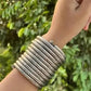 Tehzeeb Creations Women's Silver Colour Viral Spiral Bangle For Girl And Women - Swadesiicart