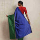 trueBrowns Blue Silk Ready To Wear Saree | Swadesiicart