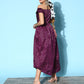 InWeave Women's Wine Brocade Dress - Swadesiicart