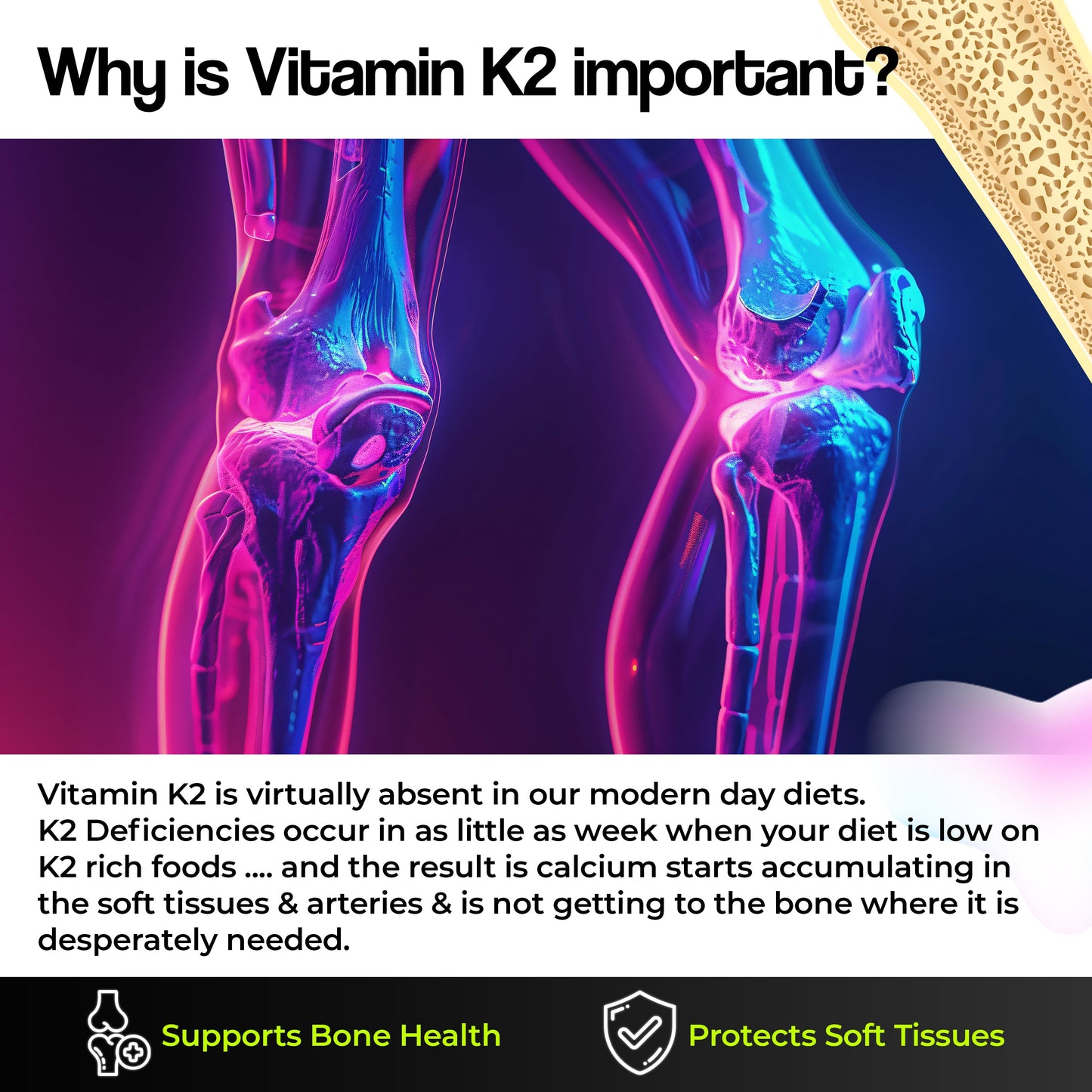 Health Veda Organics Vitamin K2 Capsules - Swadesiicart