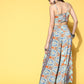 InWeave Women's Blue Orange Paisley Print Coord Set - Swadesiicart