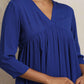 trueBrowns Blue Crinkle Flared Kurta Co-ord Set - Swadesiicart