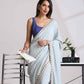 trueBrowns Blue Muslin Solid Sleeveless Blouse | Swadesiicart