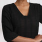 trueBrowns Black Cotton High Slit Kurta Set | Swadesiicart