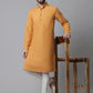 Even Apparels Yellow Solid Kurta With Band Collar | Swadesiicart