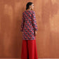 trueBrowns Pink Print Sharara Set | Swadesiicart