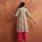 trueBrowns Yellow Print Anarkali Kurta Co-ord Set - Swadesiicart