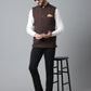 Even Apparels Men's Brown Nehru Jacket With Welt Pockets | Swadesiicart
