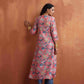 trueBrowns Orange Print A-line Kurta Set | Swadesiicart