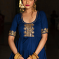 Pomcha Jaipur Minakari Blue Anarkali Set | Swadesiicart